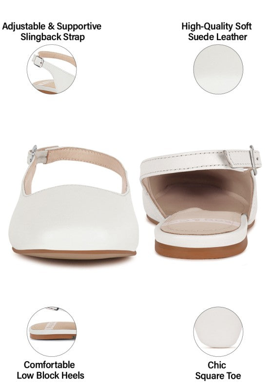 Sozani Real Soft Leather Slingback Flats