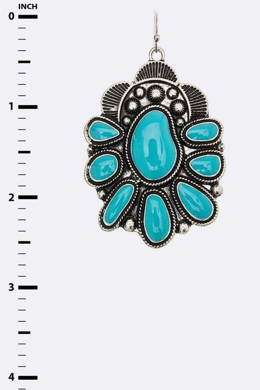 Squash Blossom Western Enamel Earrings - Loving It Shop