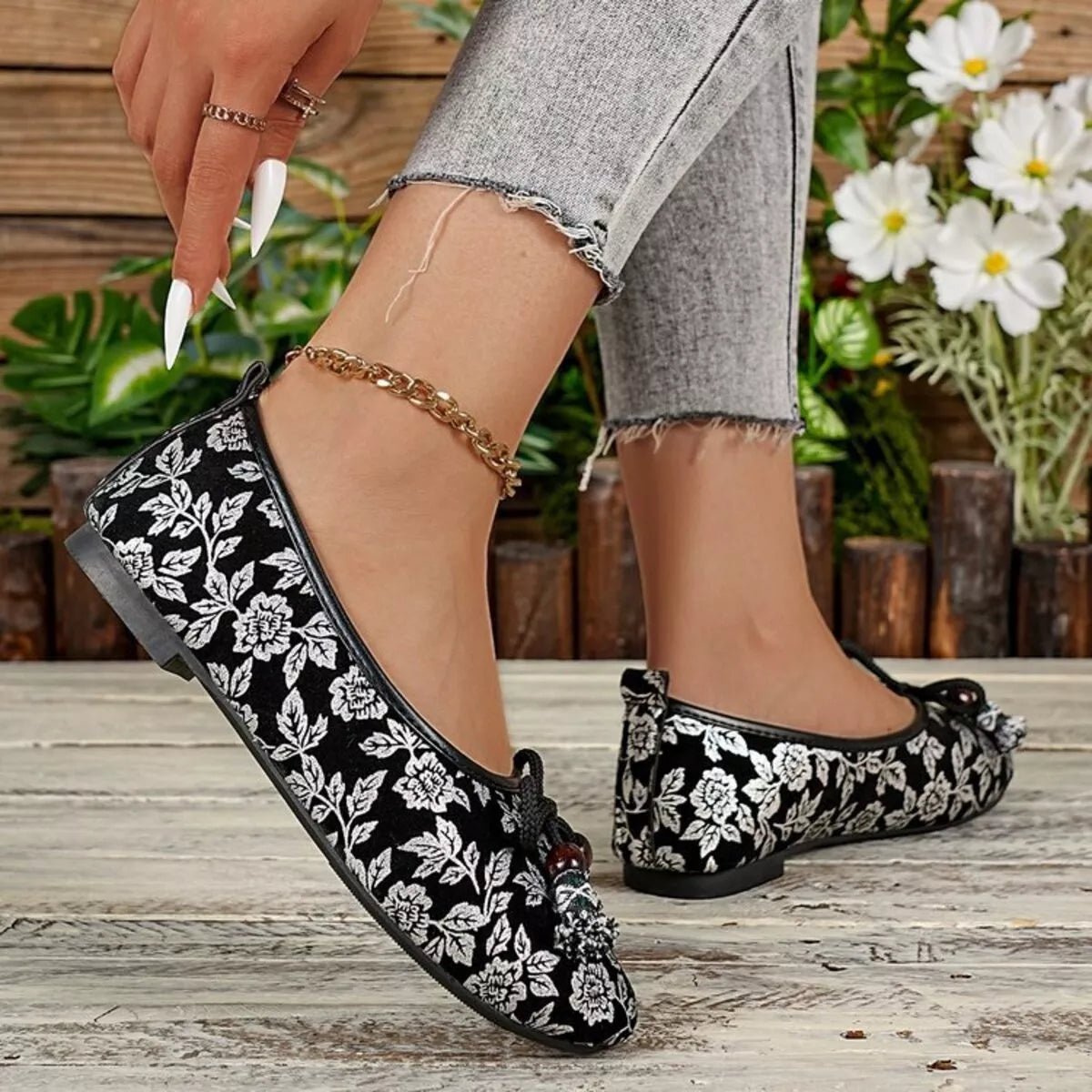 Bow Round Toe Slip - Ons - Loving It Shop