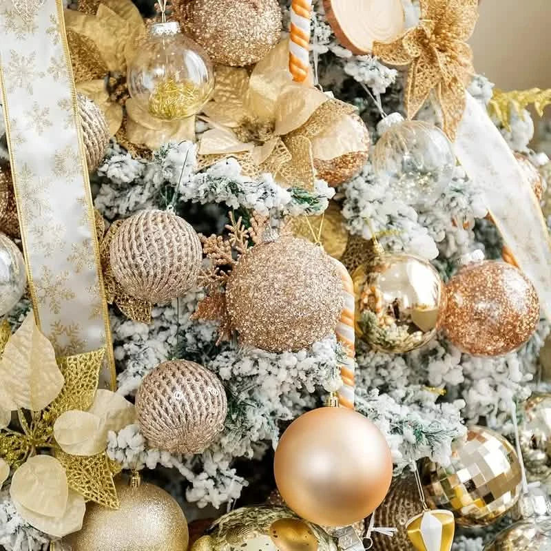 12-Piece Set: Large Sparkling Glittering Sequins Foam Ball Ornaments