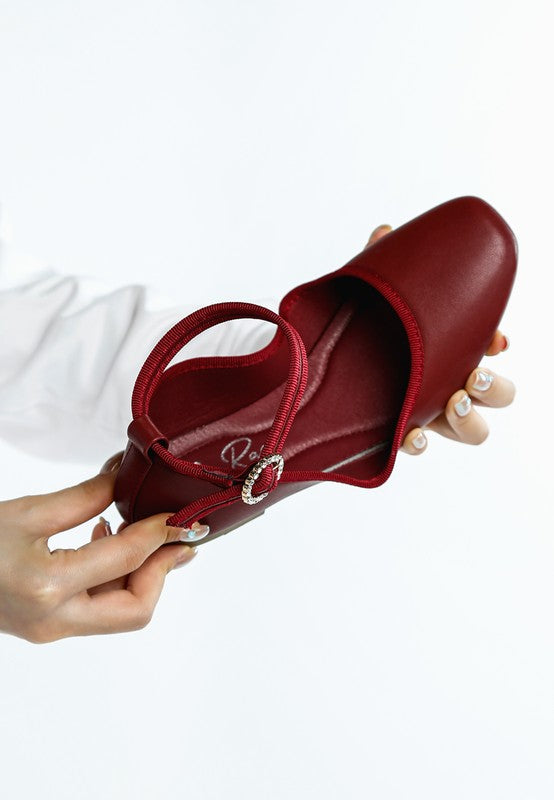 Danseur Ankle Strap Detail Ballet Flats