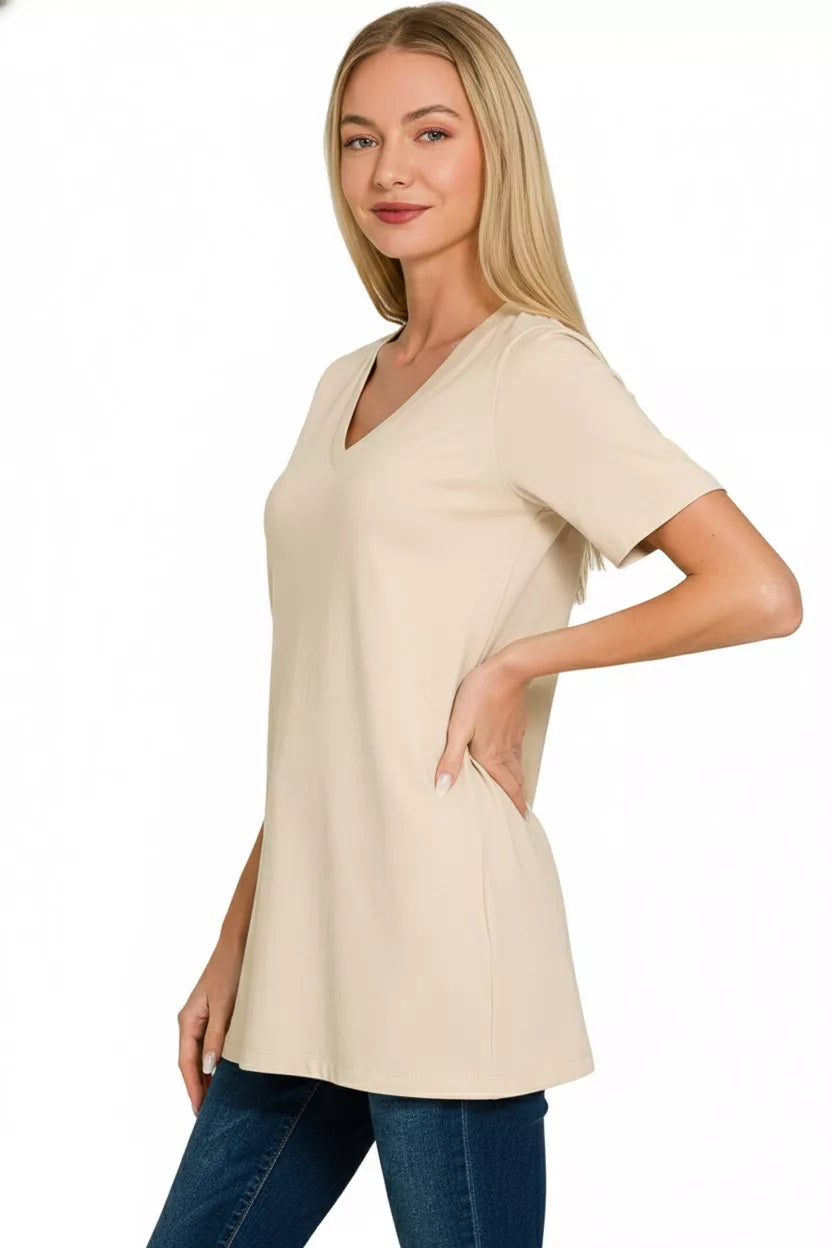 V-Neck Short Sleeve T-Shirt