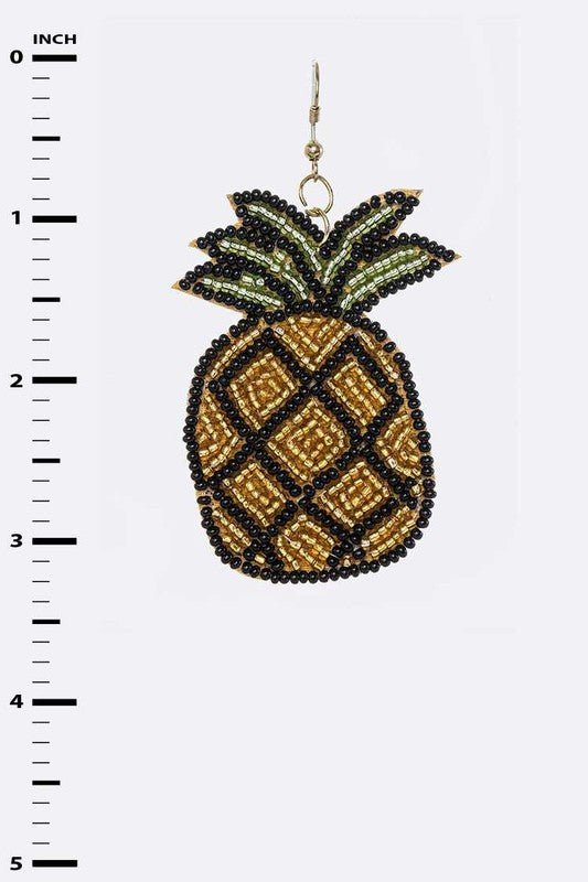 Beaded Pineapple Earrings - Loving It Shop