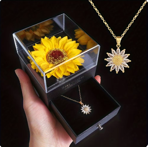 Sunflower Bloom Necklace – Perfect Gift for Mother&