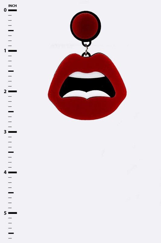 Iconic Mouth Acrylic Earrings - Loving It Shop