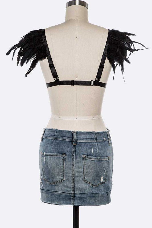 Large Feather Elastic Body Costume - Loving It Shop