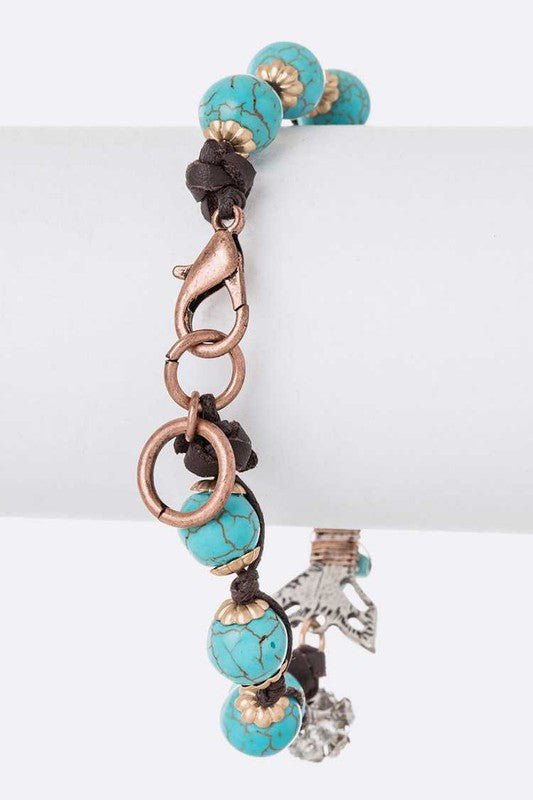 Brave Turquoise Beads Bracelet - Loving It Shop