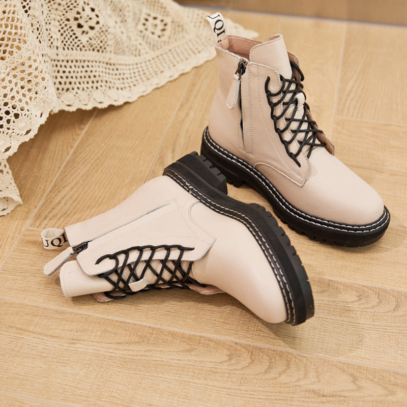 Martin Boots Round-Toe Lace-Up British Windmill Women&