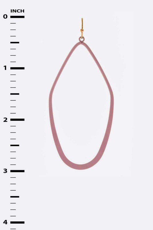 Iconic Cutout Color Metal Drop Earrings - Loving It Shop