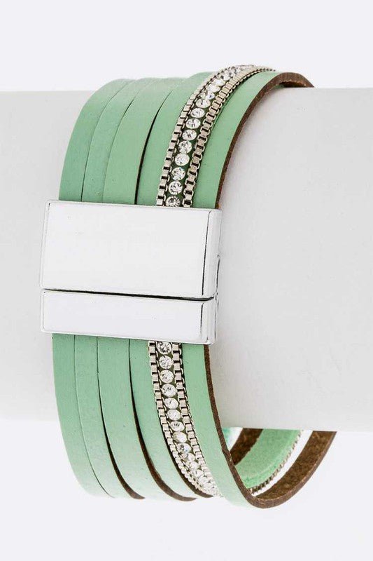 Arrow Charm Magnetic Slit Cuff - Loving It Shop