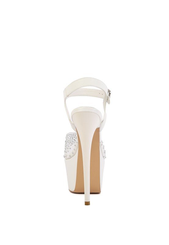 First Date Ultra High Heel Clear Sandals - Loving It Shop