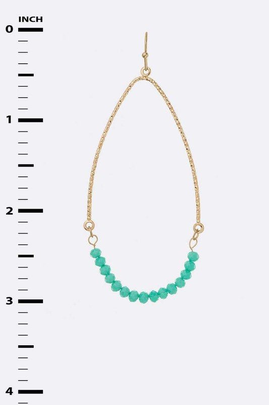 Crystal Teardrop Textured Earrings - Loving It Shop