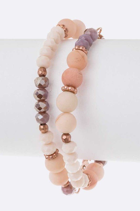 Mix Beads Stretch Bracelet - Loving It Shop