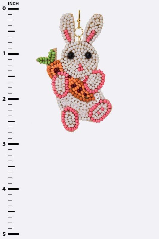 Beaded Bunny Rabbit Iconic Earrings - Loving It Shop