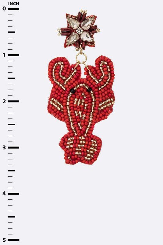 Crawlfish Louisiana Iconic Beaded Earrings - Loving It Shop