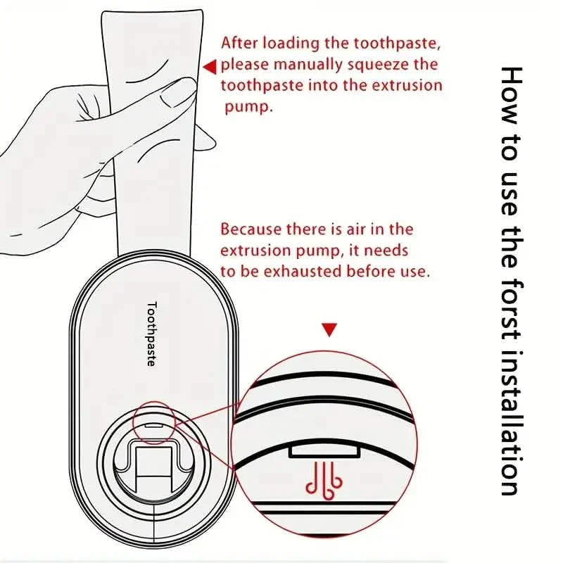2-Pack: Wall-Mounted Automatic Toothpaste Dispenser