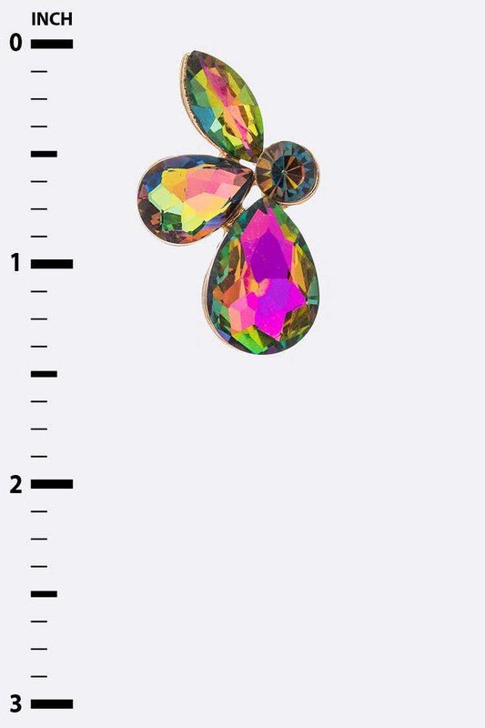 Crystal Flower Statement Earrings - Loving It Shop