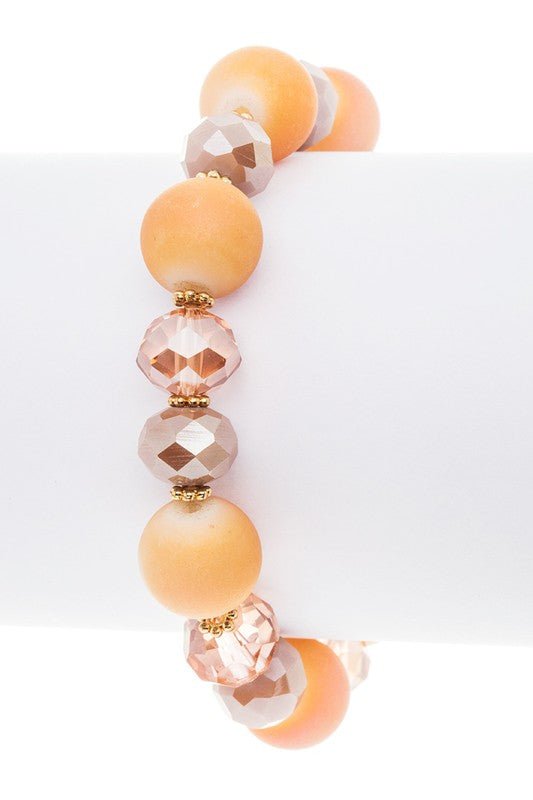 MIX BEADS STRETCH BRACELET - Loving It Shop