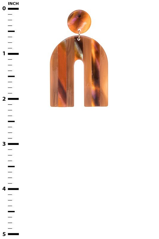 Mix Tone Resin Iconic Earrings - Loving It Shop