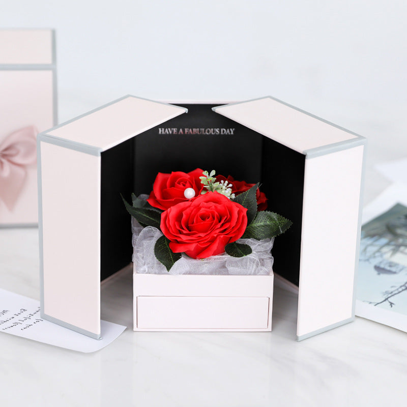 Creative Rose Jewelry Gift Box For Christmas And Valentine&