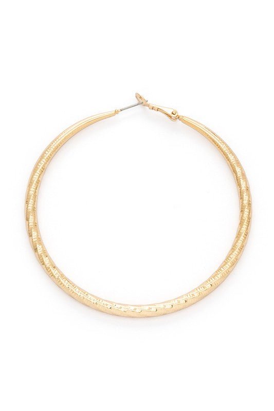 Iconic Large Textured Hoop Earrings - Loving It Shop