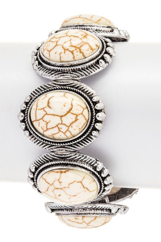 Oval Stone Iconic Stretch Bracelet - Loving It Shop