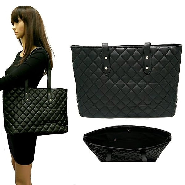 Weaving Quilted Pattern Soft Tote Bag