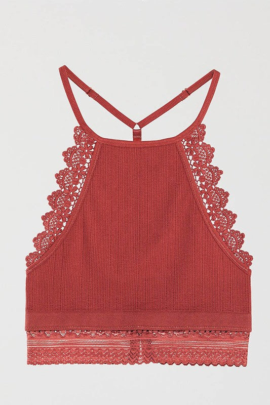Seamless Crochet Lace & Strappy back Bralette