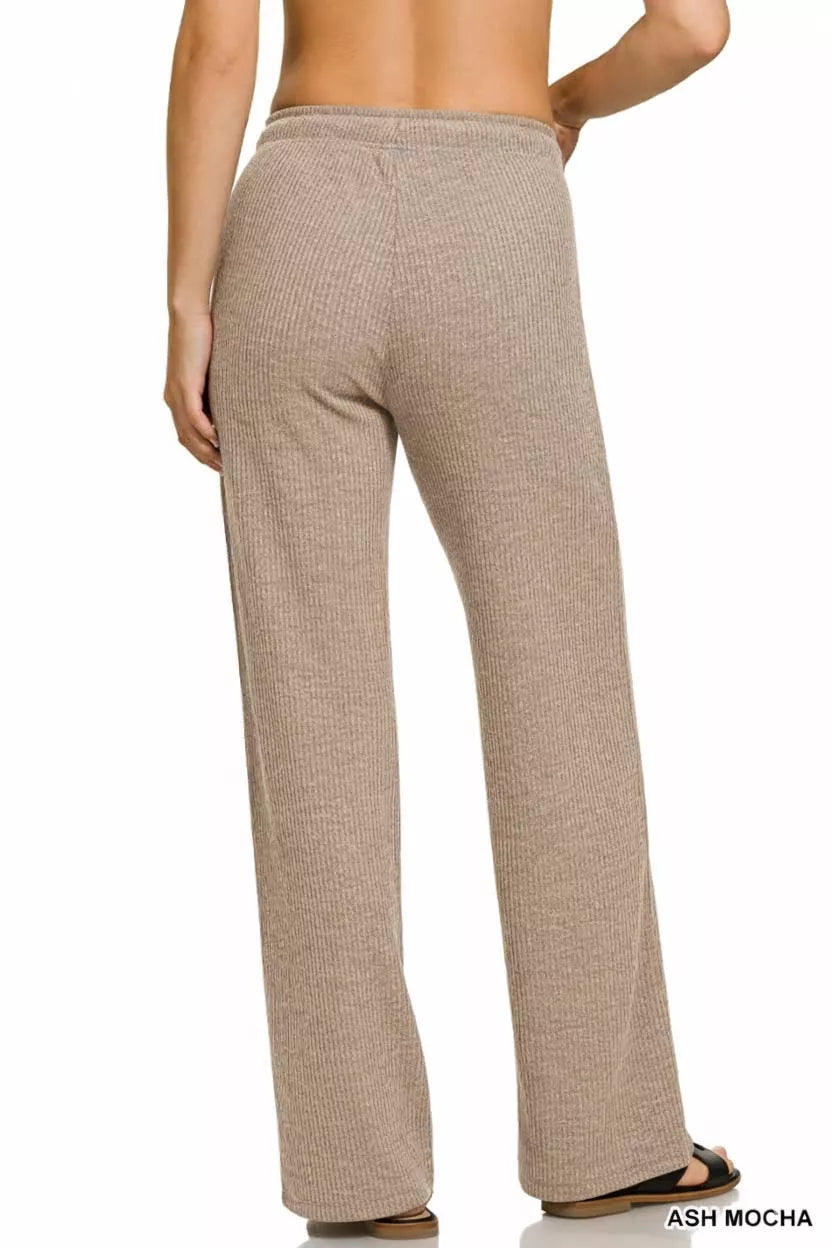 Ribbed Drawstring Lounge Pants