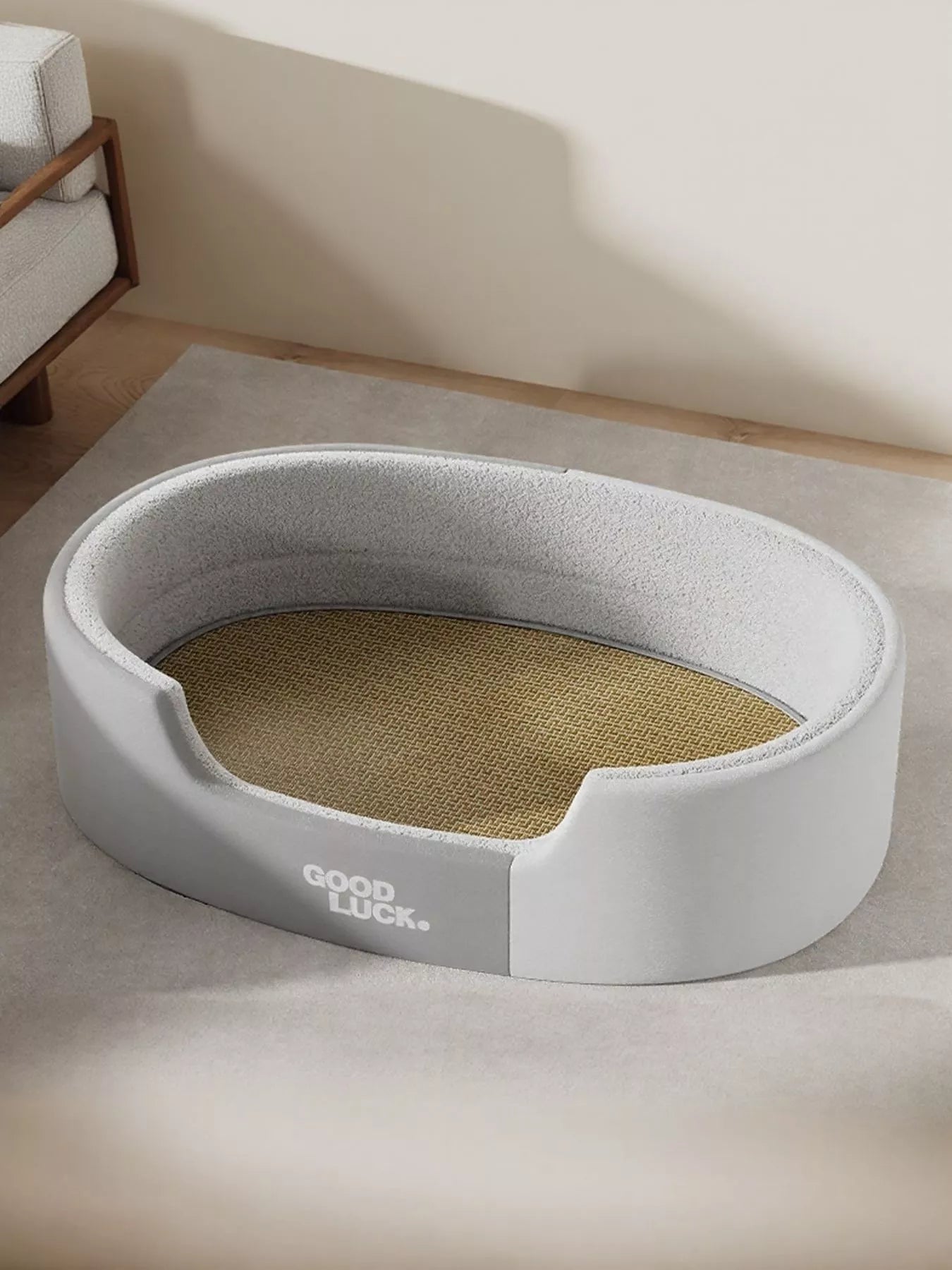 Thickened Oval Two - Tone Plush Pet Nest - Loving It Shop