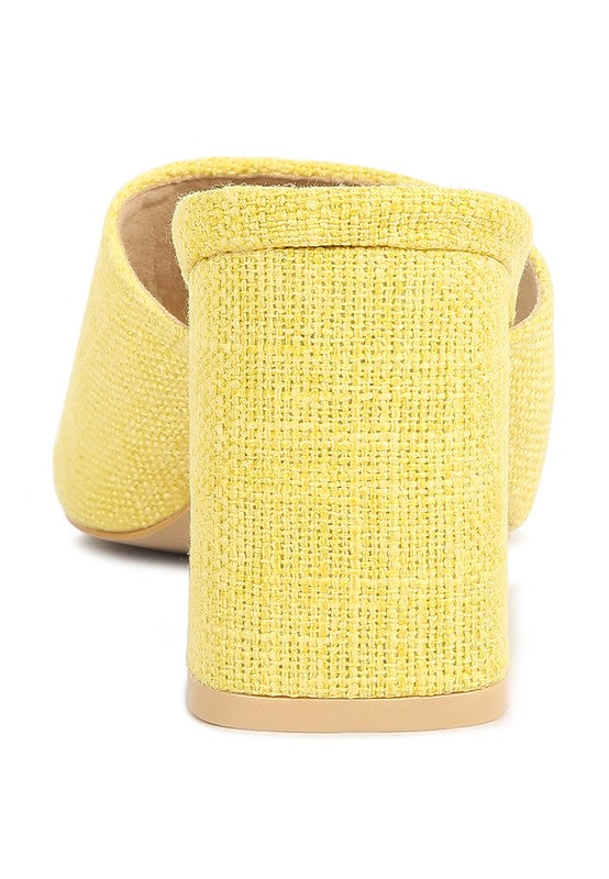 Addie Block Heel Slip On Sandals