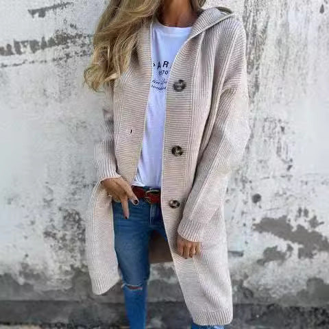 Mid-length Sweater Cardigan Women&