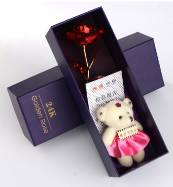 24K Gold Foil Purple Rose - Mother&