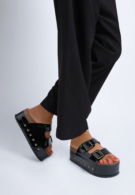 Merton Studded Flatform Slip Ons - Loving It Shop