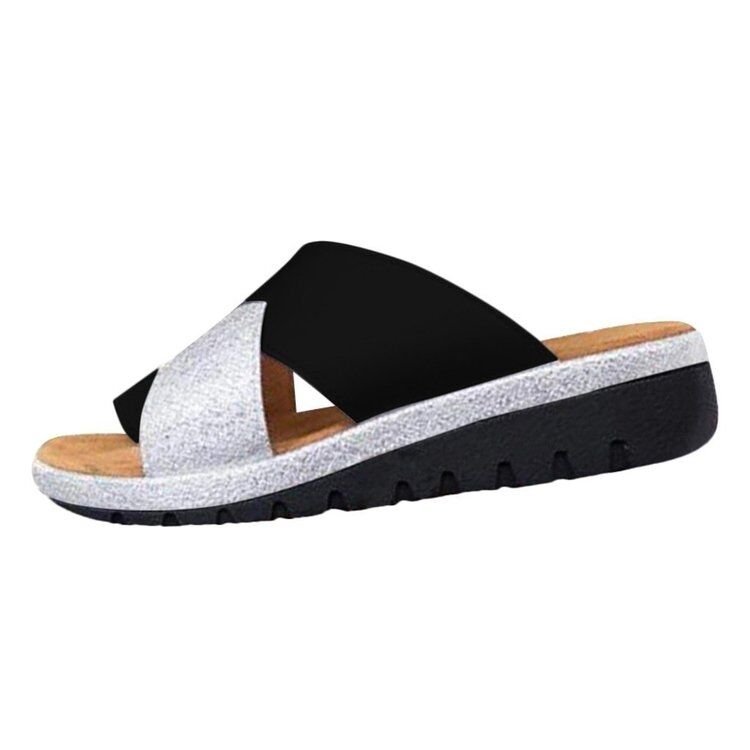 Solid Color Set Toe Beach Slippers Women&