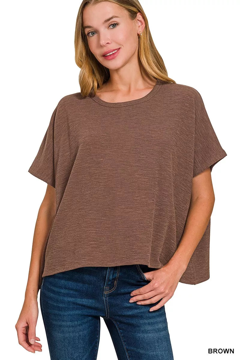 Cotton Slub Oversized Tee