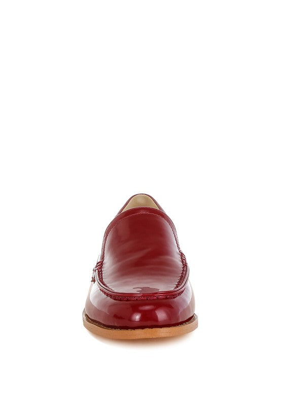 Corleone Pleather Stacked Heel Loafers