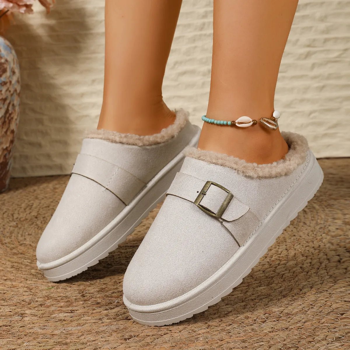 Round Toe Platform Slippers - Loving It Shop