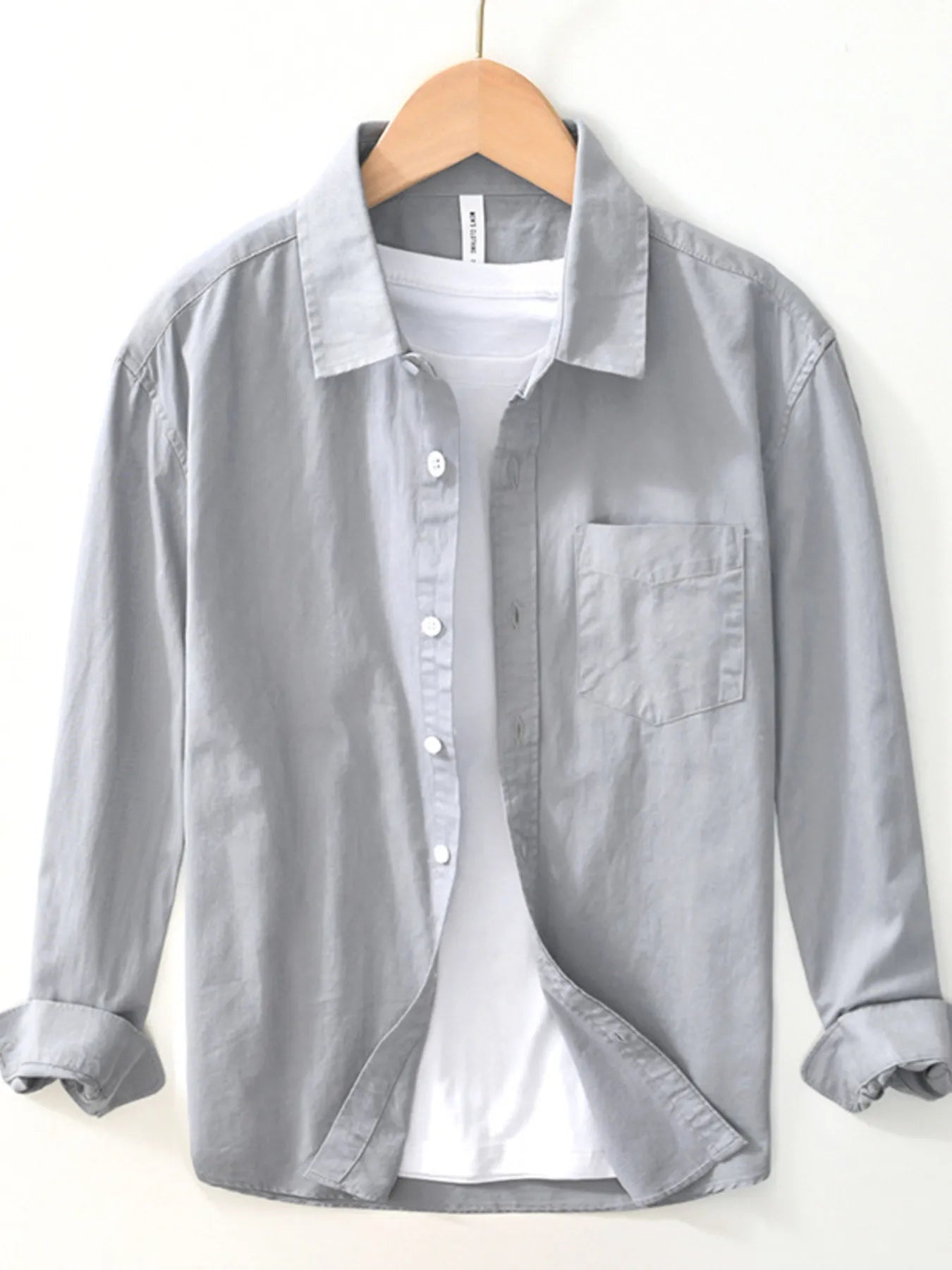 Men's Plus Size Button Up Long Sleeve Shirt