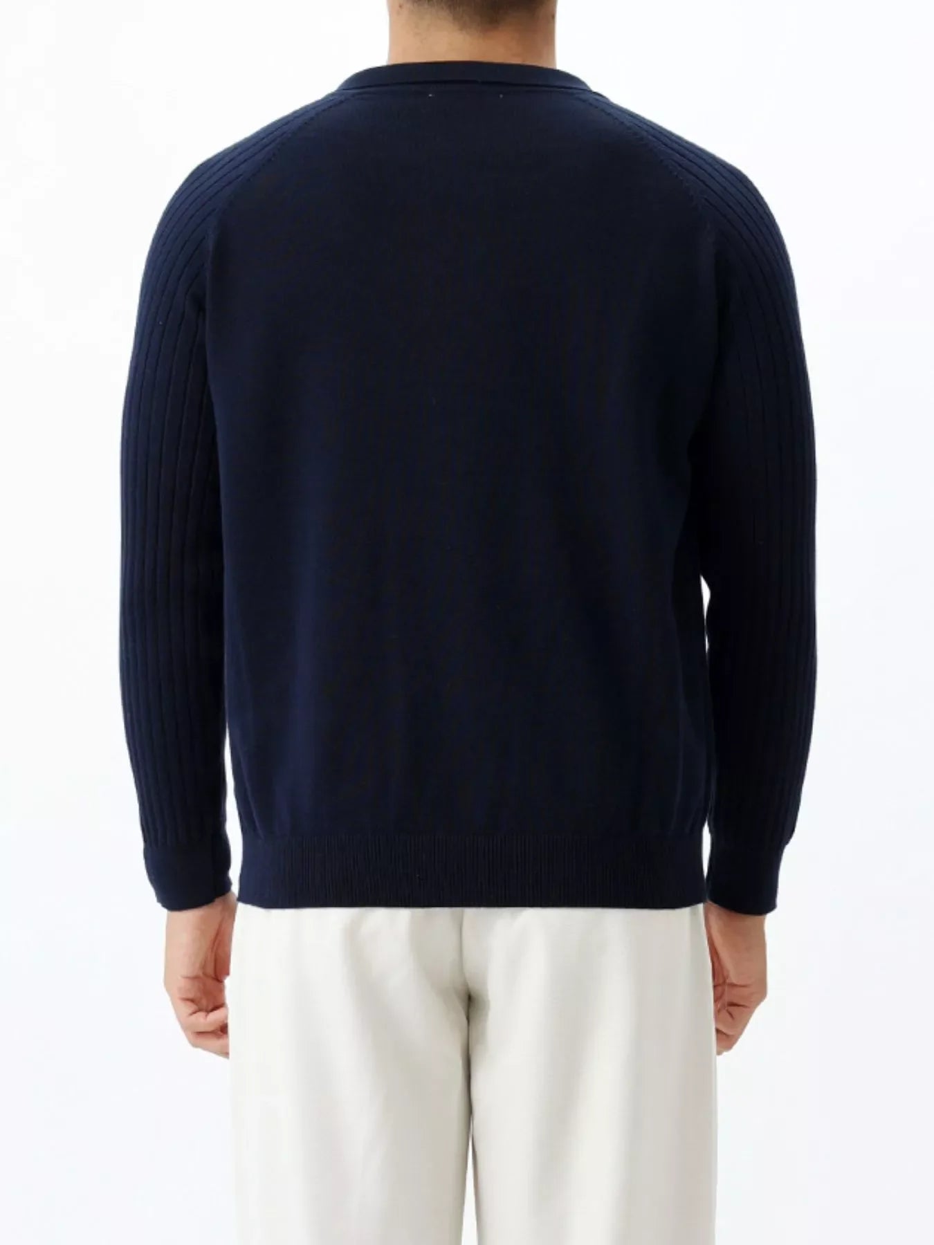 Men's Plus Size Classic Fit Ribbed Sleeve Knit Top - Loving It Shop