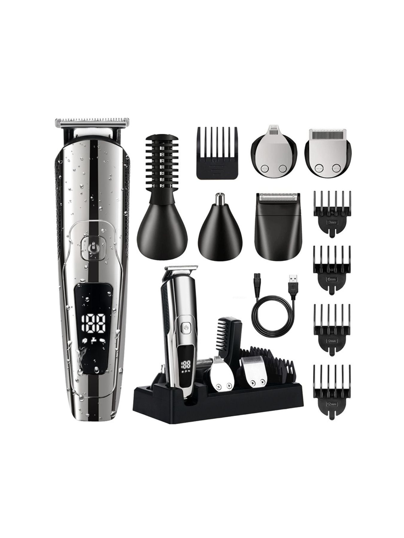 Waterproof Hair Clipper with LED Display - Loving It Shop