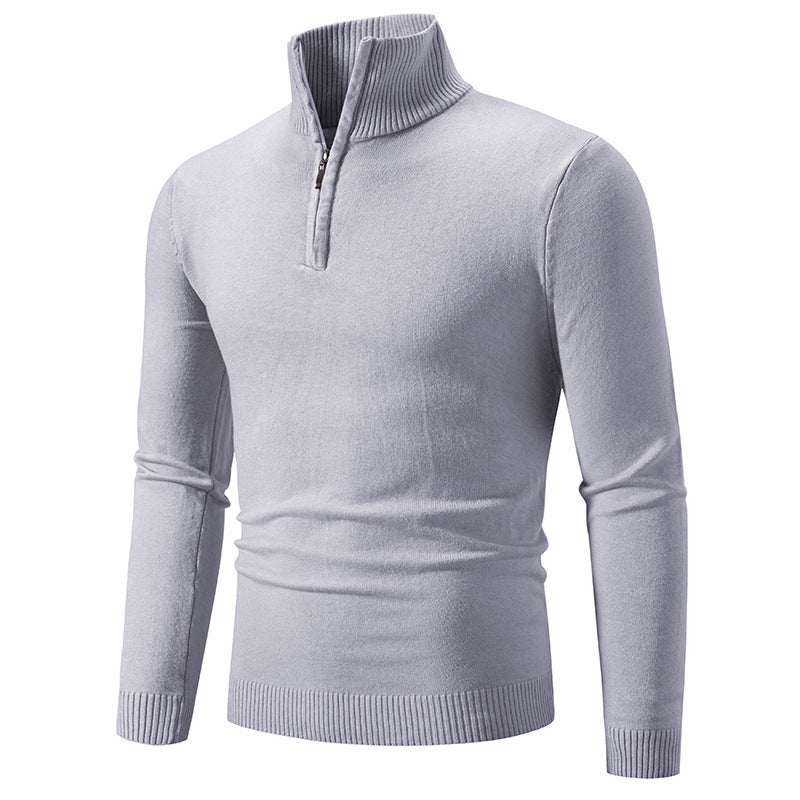 Zip-up Turtleneck Pullover Men&