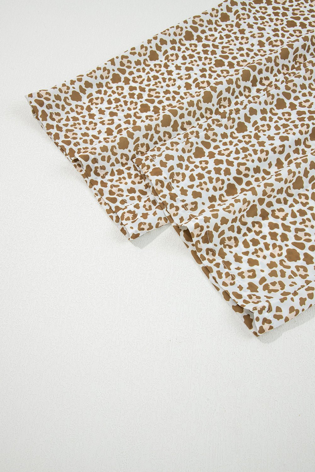 Khaki Leopard Drawstring Elastic Waistband Loose Pants - Loving It Shop