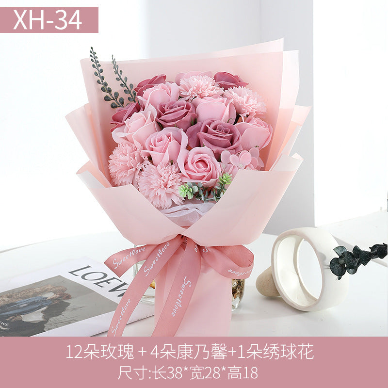 Eternal Rose Soap Flower Gift for Mother&