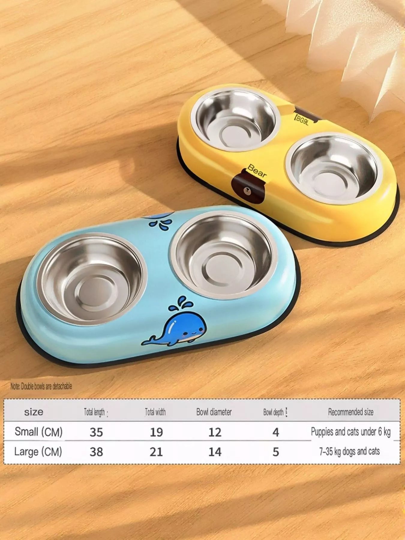Cartoon Double Pet Bowls - Loving It Shop