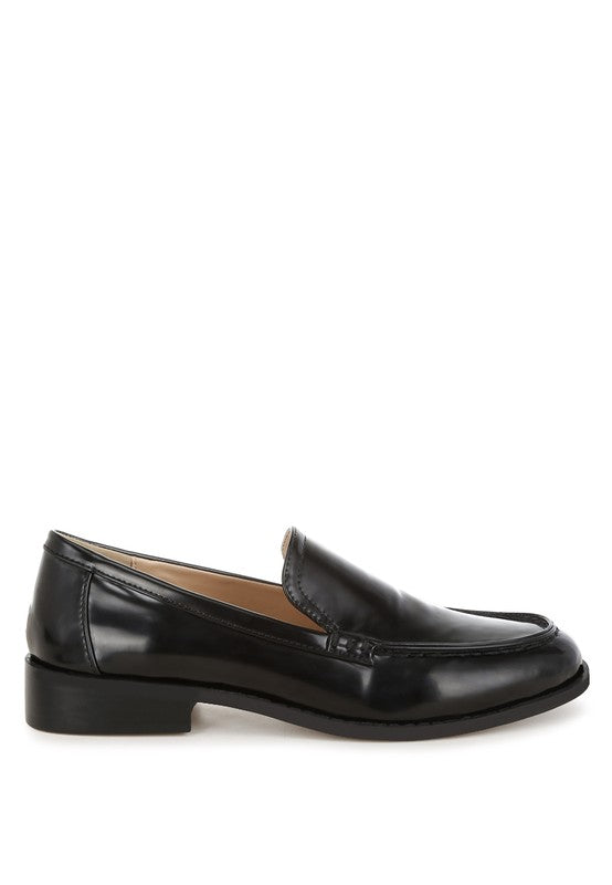 Corleone Pleather Stacked Heel Loafers