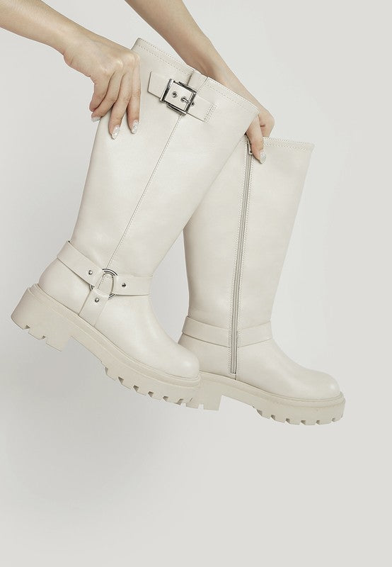 Taimen Harnes Detail Long Boots