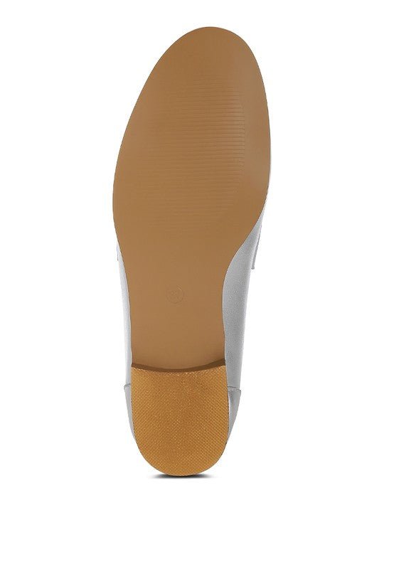 Eden Ode Rhinestone Strap Metallic Loafers - Loving It Shop