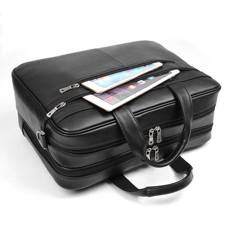 Leather Handbag Briefcase Napa Leather Comfortable Texture Men&