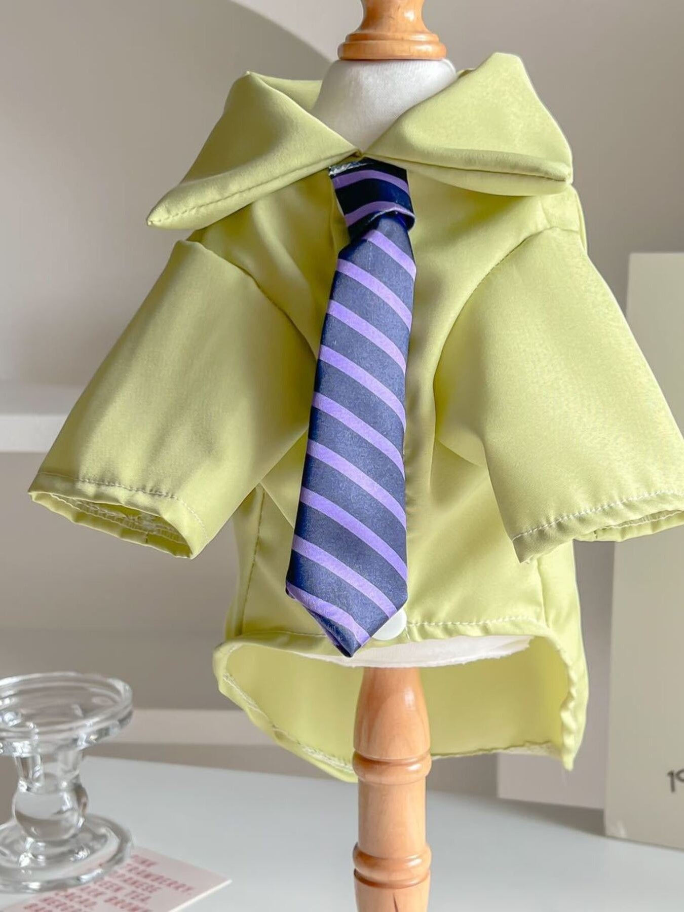 Pet Shirt with Striped Tie - Loving It Shop